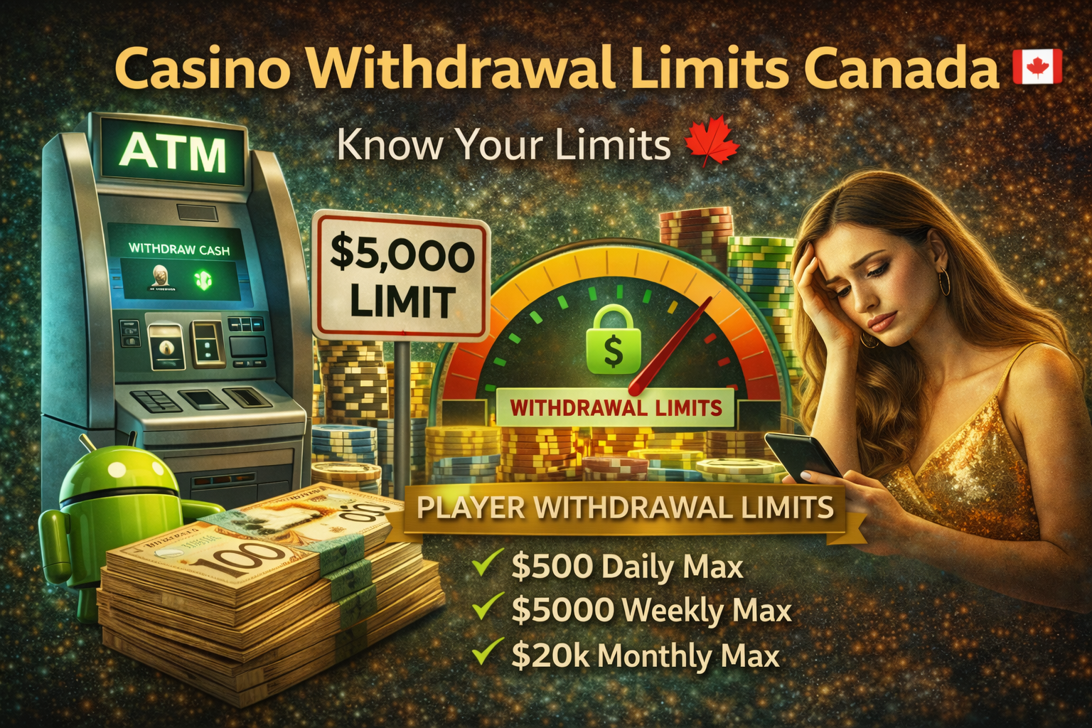 Casino withdrawal limits canada guide on Lead4Casino website